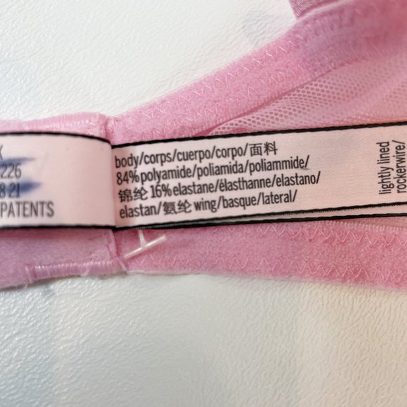 NWOT Victoria's Secret Bra 32DDD Lightly Lined Rockerwire Pink Lace B109 - Picture 8 of 10